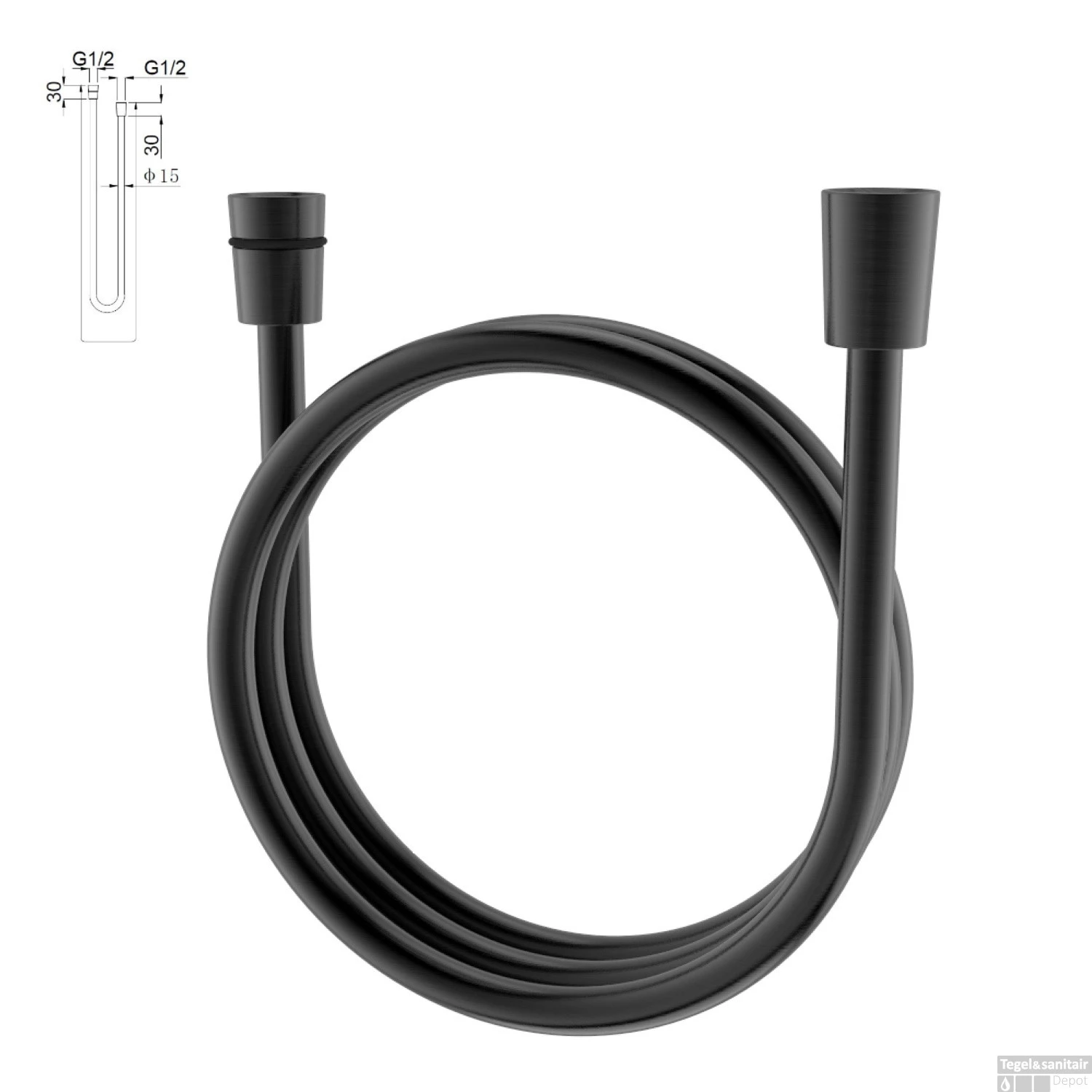 Wiesbaden Inbouw Regendouche Set Caral Rond Plafonduitloop Gunmetal PVD Coating 7 Wiesbaden Inbouw Regendouche Set Caral Rond Plafonduitloop Gunmetal PVD Coating - Afbeelding 5