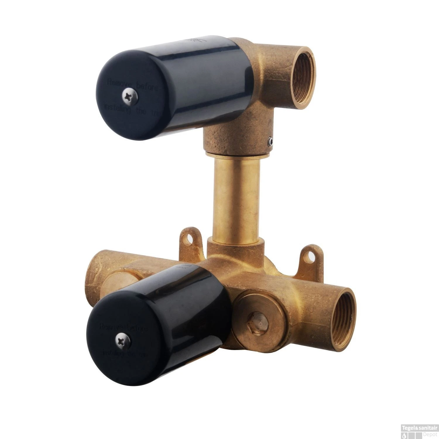 Wiesbaden Inbouw Regendouche Set Caral Rond Plafonduitloop Gunmetal PVD Coating 9 Wiesbaden Inbouw Regendouche Set Caral Rond Plafonduitloop Gunmetal PVD Coating - Afbeelding 7