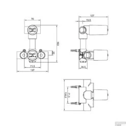 BWS Inbouwdeel 2-Weg Douchethermostaat 7 BWS Inbouwdeel 2-Weg Douchethermostaat -Badkamermeubels wiesbaden inbouwdeel 2 wegs douchethermostaat 6 1
