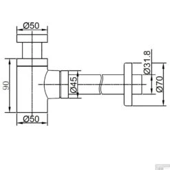 Sifon Best Design White 5/4 Mat Wit -Badkamermeubels zwart mate sifon tech 2
